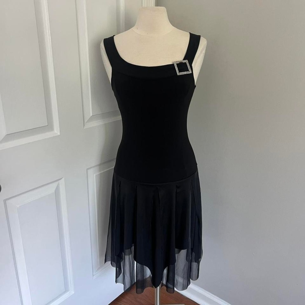 Y2K BLACK LIPSTICK FLAPPER MIDI DRESS‎